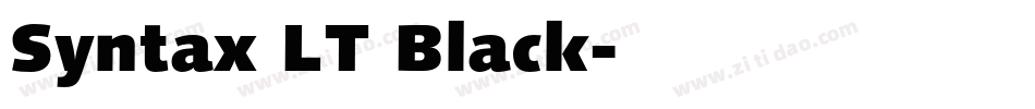 Syntax LT Black字体转换